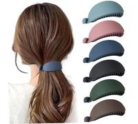 6Pcs Hair Clip, Strong Hold Flat Claw Clip, Matte Texture Hair Accessories for Women & Girls Big Claw Clips