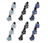 6pcs Hair Clip with Five Petal Flower Designs Double Layer Braided Lightweight Resin Perfect for Daily Use Daily Clip
