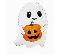 6Pcs Halloween Ghost Balloons White Halloween Ghost Shaped Foil Balloons