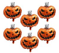 6PCS Halloween Party Decorations, Pumpkin and Ghost Foil Balloons for Haunted House Displays, Day of the Dead Events, and Spooky Birthday Celebrations