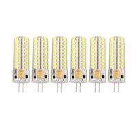 6pcs Halogen Lamps Replacement Spotlight Bulb,G4 700LM 72LED 7w 360 Degree LED Bulb G4 Bulb Silicone No Dimmable for Home (White Light)