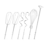 6pcs Hand Mixer Beaters Attachments, Stainless Steel Dough Hooks, Whisk & Blending Rod Replacement Electric Hand Mixer Accessories Set Compatible with BLACK & DECKER