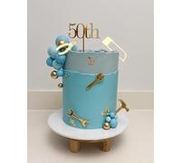 6PCS Hand Tools Cake Topper,Acrylic Gold Wrench Hammer Mechanic Drill Plier Screwdrivers Themed Happy Birthday Party Cake Decorations for Boy Men Birthday party Supplies