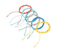 6pcs Handmade Adjustable Braided String Bracelets with Vintage Beads Boho Jewelry for Men and Women for Summer Beach Daily Wear Sailor Knot Design