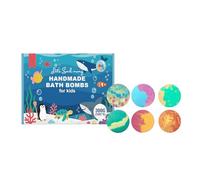 6pcs Handmade Bubble Bath Fizzes with Organic & Natural Ingredients Handmade Bathbombs for Children Birthday Christmas and Party Favor