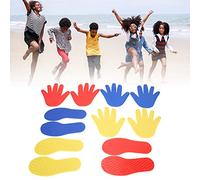 6Pcs Hands and Feet Sensory Play Mat Set, PVC Exercise Game Mat Motor Skills Development Toy Colorful Coordination Training for Indoor Outdoor Use