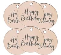 6pcs Happy Birthday Rose Gold Mirror Acrylic With Hole Cake Charm Topper Cake Disc Acrylic Wedding Celebration Cupcake Topper Getting Married Cake Topper Gift For Her Wedding 50mm 5cm 2inch