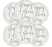 6pcs Happy Fathers Day Gold Mirror Acrylic Cupcake Topper Cake Charm Cake Disc Daddy Acrylic Happy Cake Topper Gift For Dad Grandad Gift For Him 50mm 5cm 2inch (Silver Circle 8 - Happy Father's Day)