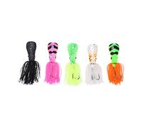 6Pcs Hard Artificial Frog Lure, 7cm 16.5g Swim Bait with Dual Stainless Steel Hooks, Rolling Steel Beads & Rubber Whiskers for Freshwater and Saltwater Fishing