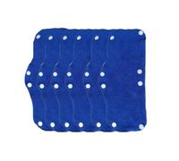 6PCS Hard Hat Sweat Liners,Snap-On Moisture Wicking Bands,Washable and Reusable Nylon Accessories for Construction Safety Helmets (Blue)