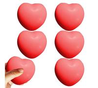 6pcs Heart Stress Balls - Hand Strengthening Exercise Ball | Massage Trainer for Cardiac | Portable PU Training Gym Fitness Equipment | Squeeze the Sun