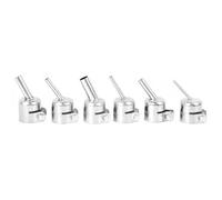 6Pcs Heat Gun Nozzles Kits, 3/4/5/7/8/10mm Tips 45 Degree Curved Angle Nozzle Sleeve for Quick 850dw Rework Station