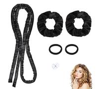 6PCS Heatless Curlers, Overnight Heatless Curls for Soft and Voluminous Waves, Includes 1.6M Extended Curler 2 large hair rings 2 small hair rings 1 small clip, Gifts for Teenagers Women