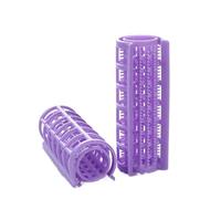 6Pcs Heatless Hair Curler No Heat Hair Rollers Plastic Lazy Curls Root Perm Rods Bangs Curling Rod Hair Styling Tools for Short, Medium, Long Hair for Salon DIY Hairdre(Purple,2CM)