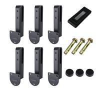 6pcs Heavy Duty Black Side Mount Stainless Steel Glass Clamp, for Glass Thickness 5/16''-13/25.4'' (8mm-13mm) Pool Fence Balustrade Railing Post Clamps