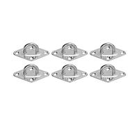 6PCS Heavy Duty Hammock Kits 304 Stainless Steel Diamond Pad Eye Plates Ceiling Ring Hook Loop for Shades, Yoga, Hammock, Swing, Boat (5mm)