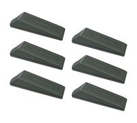 6Pcs Heavy Duty Rubber Door Wedge Stopper - Anti-Slip, Noise-Reducing Door Stop with Grip Base - Non-Marking, Flexible Rubber Door Holder for Home, Office, Garage & Classroom Use - 6.3 Inch