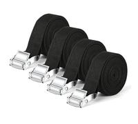 6PCS Heavy Duty Tie Down Straps, 2.5cm x 2M Adjustable Cam Buckle Straps, Quick Release Ratchet Tensioning for Motorcycle, Cargo, Trucks, Trailer, Luggage