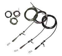 6PCS Helicopter Hair Rigs Pre Rigged Tube Tied Fishing Rigs Equipment Accessories Tackle Links Large Fish Gear