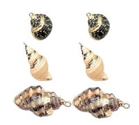 6PCS Hermit Crab Shells Turbo Shells for Small Medium and Large Crabs Turbo Seashells Natural Sea Conch Hermit Crab Accessories