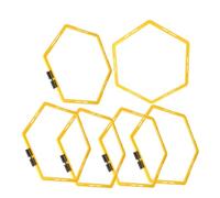 6Pcs Hexagon Agile Circle, Hexagon Agility Ring Training Circle Ring Speed Agility Ladder Physical Training Ring Football Footwork Trainer Soccer Football Training Equipment for Youth
