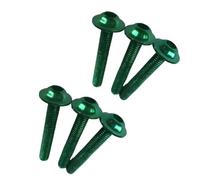 6pcs Hexagon Aluminum Motorcycle Bolts Screws M6x20mm License Plate Fairing Bolts Modification Screw For Motorcycle Scoote(Green)