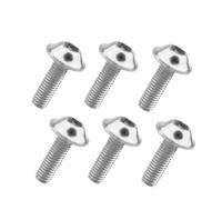 6pcs Hexagon Aluminum Motorcycle Bolts Screws M6x20mm License Plate Fairing Bolts Modification Screw For Motorcycle Scoote(Onecolor)