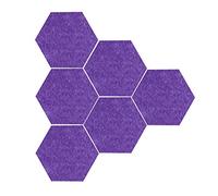 6pcs Hexagon Felt Board Tiles, Wall Bulletin Board, Cork Tiles Felt Memo Boards, Self Adhesive Board Wall Stickers, Boards/Notice Board/Memo Board/Display Board(Purple)