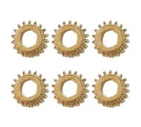6pcs Hexagonal Shaft Gear Set for Classical Guitar Maintenance Iron Tuning Gear with Metal Texture Guitar Tuning Gear with Nonslip Function