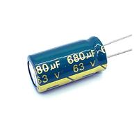 6pcs High Frequency Low Impedance 63v 680UF Aluminum Electrolytic Capacitor Size13*25mm 680UF Control circuit