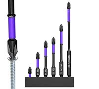 6pcs High Hardness Magnetic Bit - Screw Driver Bits, Screwdriver Drilling Bits for Heavy Duty Screwdrivers | D1 Impaact Driver Bit Set Magnetic Drill Bit for Anti-Slip Drill, 1 Set, riferimento