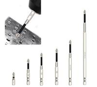 6PCS High Magnetic Screwdriver Drill Bit Set, Anti-Slip Magnetic Electric Screwdriver Set Durability and Precision Anti-Slip Impact Kit for Impact Driver High Hardness,25mm 50mm 65mm 70mm 90mm 150mm