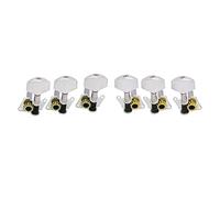 6PCS High Precisions Fully Enclosed Guitar Tuning Pegs Instrument Locking Tuners Suitable for Folk and Ukulele Easy Installation Part