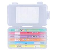 6Pcs Highlighter Pens Double Ended Chisel Tip Marker Pen Assorted Colors Water Based Quick Dry Fluorescent Pens Drawing Graffiti Art Tool Highlighters