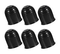 6pcs Hitch Ball Cover Protector, Black Nylon Elastic Trailer Coupler | Moisture Barrier, Shields from Dirt and Rain, Parking after Towing, Truck Use, Extend Hitch Life