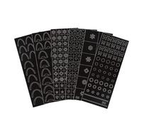6pcs Hollow Airbrush Stencils Nail Stickers Create Unique Nail Designs for Parties