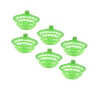 6pcs Homing Pigeon Nest Garden Hose Fitting Small Parrot Meat Pigeon Little Parrot Artificial Parrots Sand Cup Little Parrot Egg Trunk Little Parrot Bird Parrots Light Green Abs