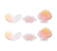 6pcs Hot Cold Pack Lips Shaped Pink PVC Gel Ice Pack for Eyes