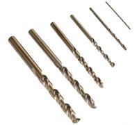 6pcs HSS Cobalt Drill Bit Set M35 for Heavy For Metal Drilling, Great for Stainless Steel Applications with Split Point Tips