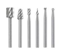 6pcs HSS Routing Router Grinding Bits Burr For Rotary Tool For New Woodworking File