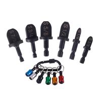 6pcs HVAC Copper Pipe Swaging Tool HVAC Copper Pipe Expander Tool with Push to Unlock 6pcs Bit Holder Key Chain