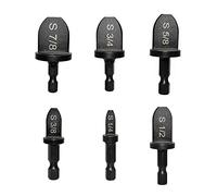 6pcs HVAC Repairing Set Air Conditioner Copper Tube Expander Swaging Tool Manual Pipe Swage Expander Drill Bit Soft Copper Tubing Bit with 1/4'', 3/8'', 1/2'', 5/8'', 3/4'', 7/8' Bits
