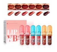 6Pcs Hydrating Lip Gloss Lip Stain Set, Waterproof Long Lasting Lip Tint with Shine Finish, Hydrating Lip Gloss Stain for daily makeup, Non-Sticky JellyTexture for Smooth lips, lip gift set for women