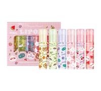 6Pcs Hydrating Lip Oil Plumping Liquid Lipstick Moisturizing Colorful Lip Gloss Show Your Makeup Look For Women Hydrating Oil