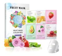 6Pcs Hydrating & Nourishing Sheet Face Masks - Fruit Extract Formula for Deep Moisturising & Revitalising, Ideal for Dehydrated, Dull & Tired Skin, Skincare Gift Set for Women, Birthday & Party Favors