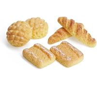 6Pcs Hyper-Realistic Miniature Bread Set, 1/12 Scale Resin Food Props for Dollhouse Kitchens, Model Train Scenes, Photography and Mini Bakery Displays