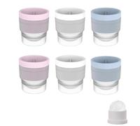 6Pcs Ice Ball Mould,Silicone Sphere Circle Round Ice Ball Cube Moulds Maker Molds,Whisky Cocktails Soft Drinks for Slow Melting Ice Ball Maker Home Bars Party Use,Freezer Space Saving Design(2.4 Inch)