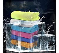 6pcs Ice Towel Stay Cool Microfiber Ice Cooling Blanket for Sports Gym Swimming Yoga Football Running Travel Camping