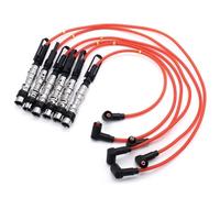 6Pcs Ignition Coil Spark Plug Wires Set Red Compatible with III Corrado VR6 2 8 2 9 AAA ABV Includes Puller Tool Fits 021905409AD