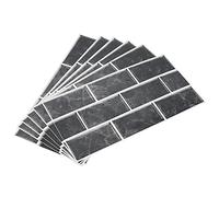 6Pcs Imitation Tile Stickers Oil-Proof Self Adhesive PVC Wallpaper Wall Stickers for Home